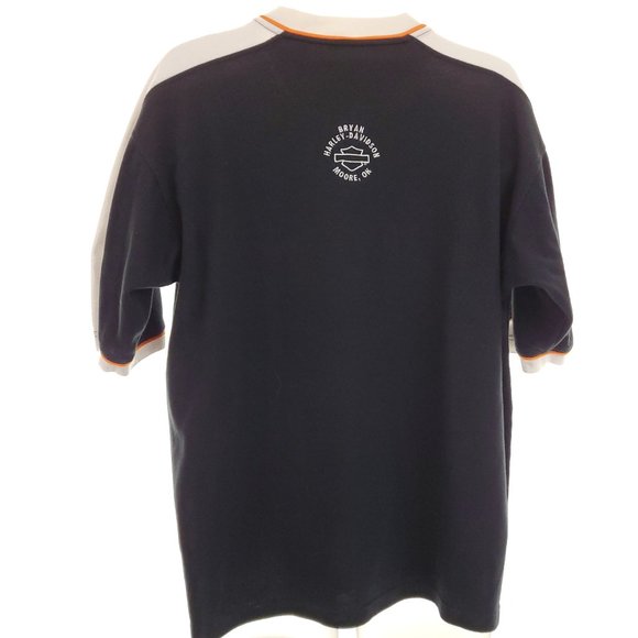 XL - Lg HD Polo Embroidered V Neck No Collar Shirt - Picture 8 of 11